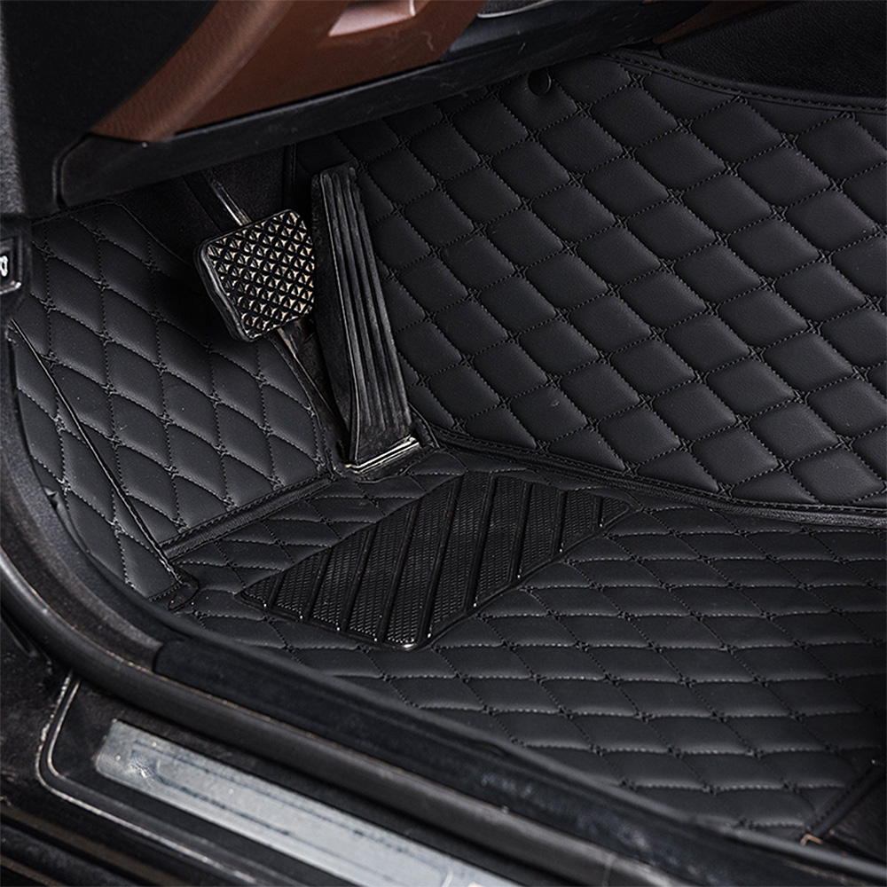 https://indymats.us/wp-content/uploads/2022/10/Black-Leather-and-Black-Stitching-Diamond-Car-Mats-Driver-Side.jpg